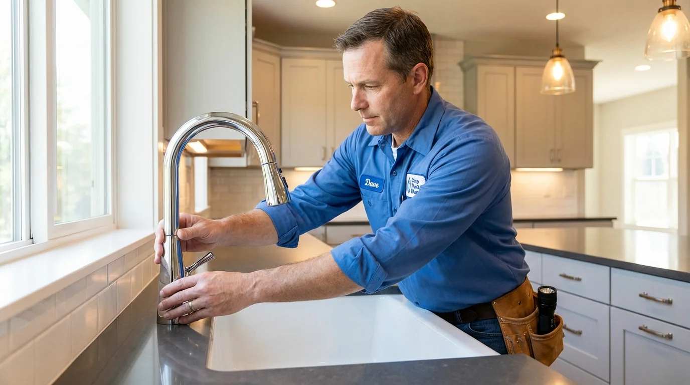 Kitchen faucet installation by Johns Plumbing LLC in Lakeside